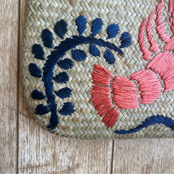 Kate Spade Reyna Cape Cod Straw Lobster Woven Tote Vintage RARE - Picture 9 of 12